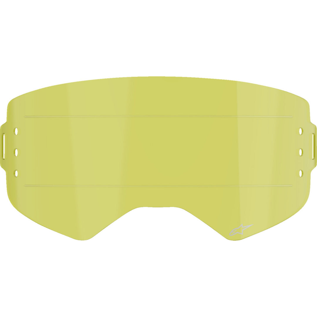 Alpinestars Supertech Roll-Off Goggle Replacement Lens - Wide Vision Yellow - Front View