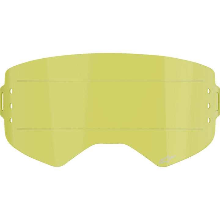 Alpinestars Supertech Roll-Off Goggle Replacement Lens - Wide Vision Yellow - Front View
