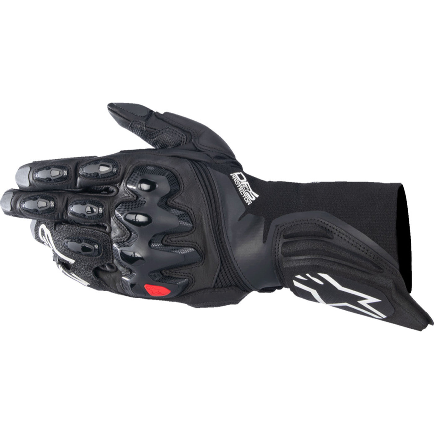 Alpinestars Supertech V2 Gloves Black - Back of Hand View