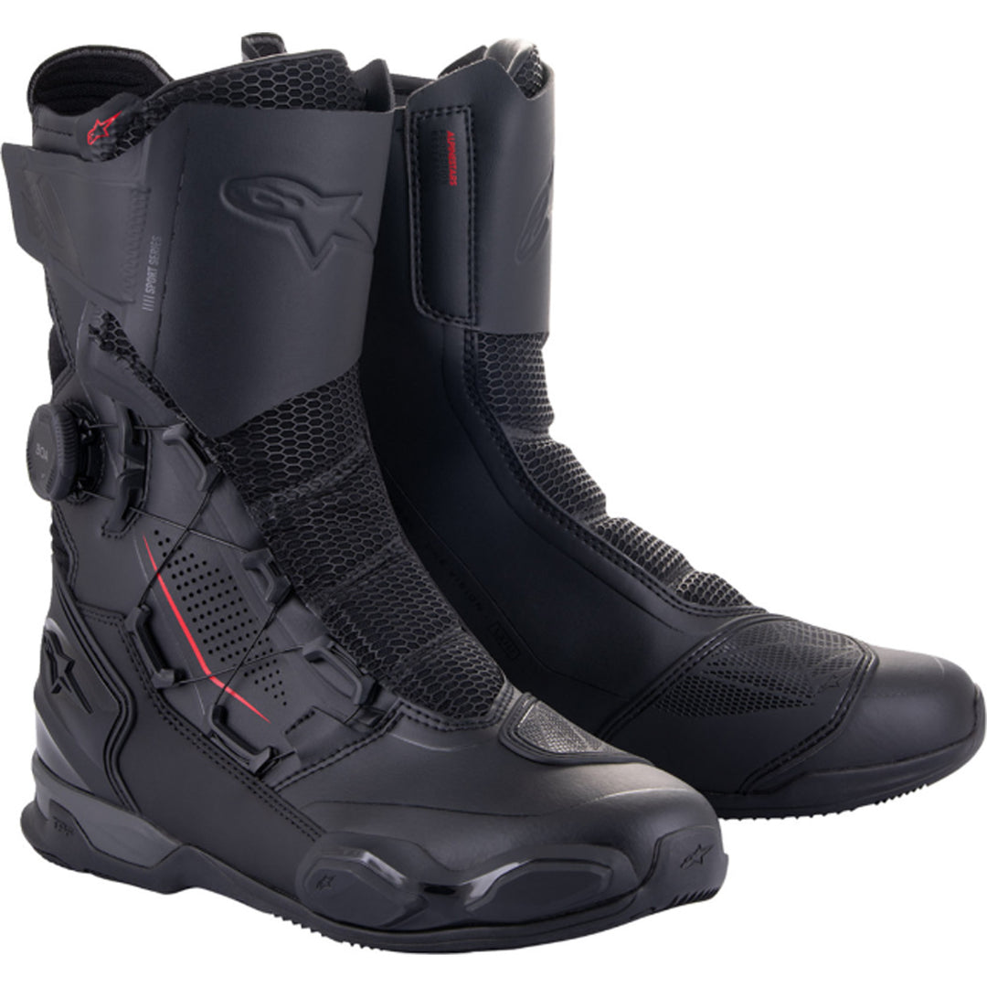 Alpinestars SP-X BOA Boots Black - Front Side View of Pair
