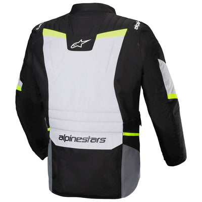 Alpinestars ST-1 Waterproof Jacket Ice Grey/Black/Yellow Fluo - Rear View