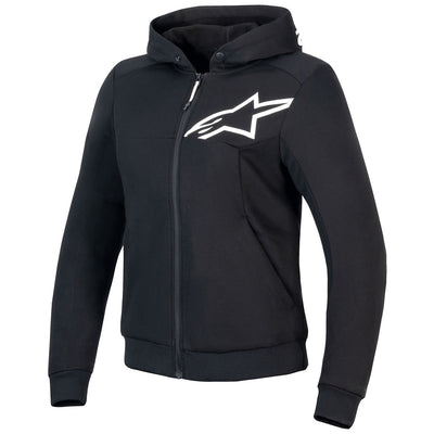 Alpinestars Stella Chrome V2 Sport Hoodie Black/White - Front View