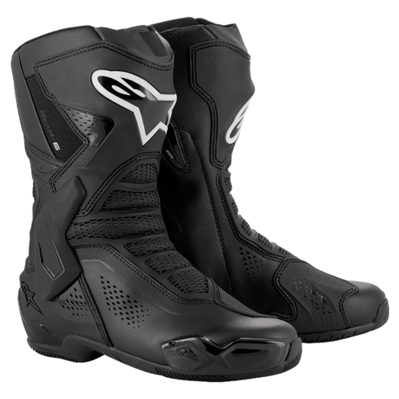 Alpinestars Stella SMX-6 V3 Vented Boots Black - Front Side View of Pair