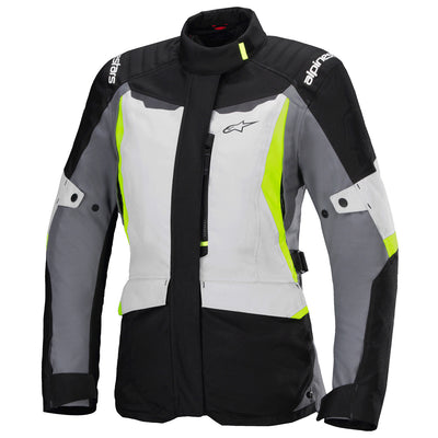 Alpinestars Stella ST-1 Waterproof Jacket Ice Grey/Black/Yellow Fluo - Front View