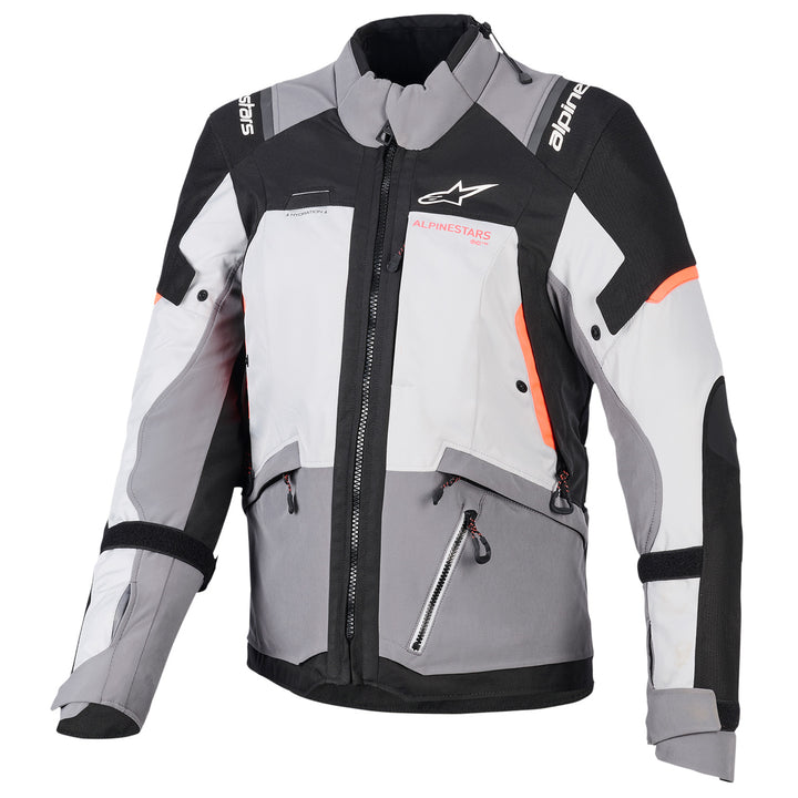 Alpinestars Stella Andes V4 Drystar Jacket Dark Gray/Ice Gray Black/Coral - Front View