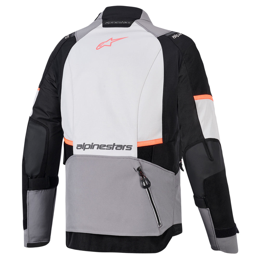 Alpinestars Stella Andes V4 Drystar Jacket Dark Gray/Ice Gray Black/Coral - Rear View