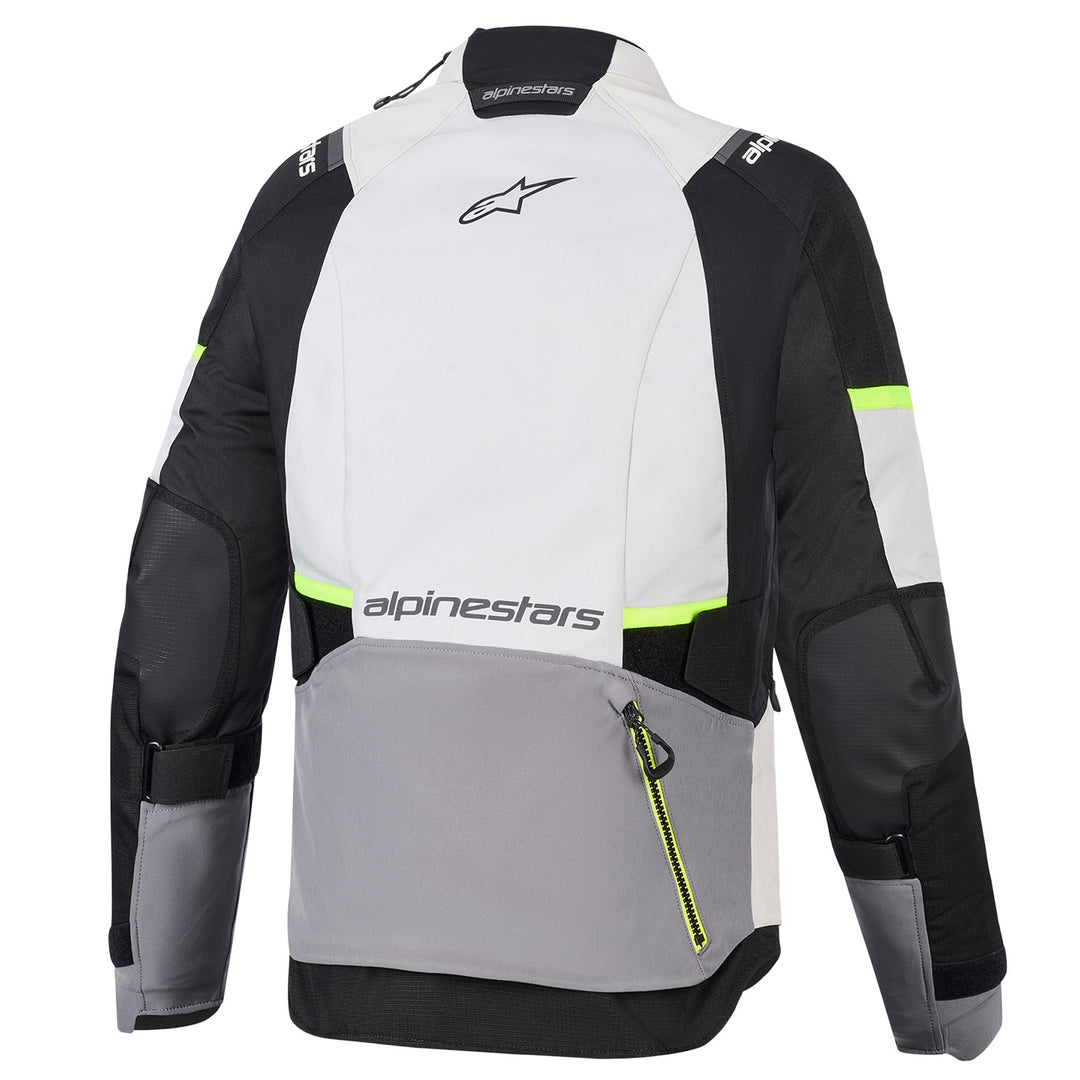 Alpinestars Stella Andes V4 Drystar Jacket Dark Gray/Ice Gray Black/Yellow Fluo - Rear View
