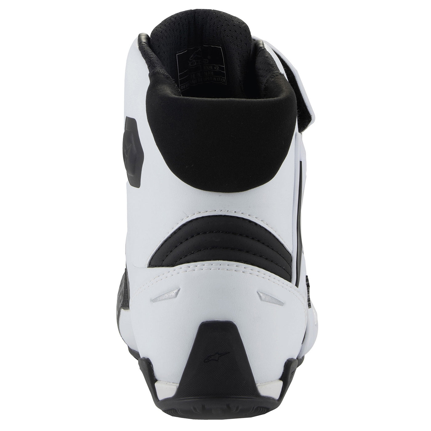 Alpinestars Stella Faster-4 Riding Shoes White/Black - Rear View