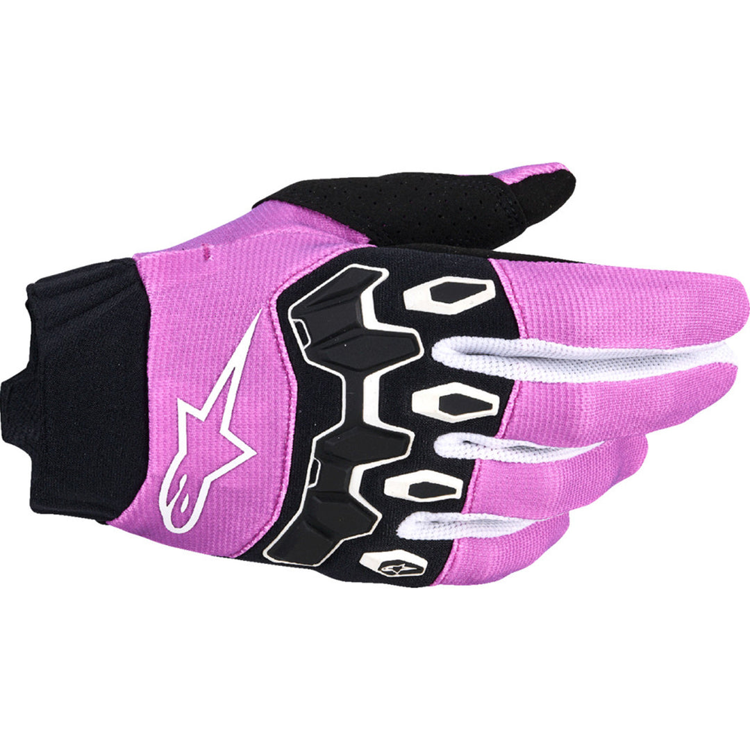 Alpinestars Stella Full Bore V2 Gloves Violet/White/Black - Back of Hand View