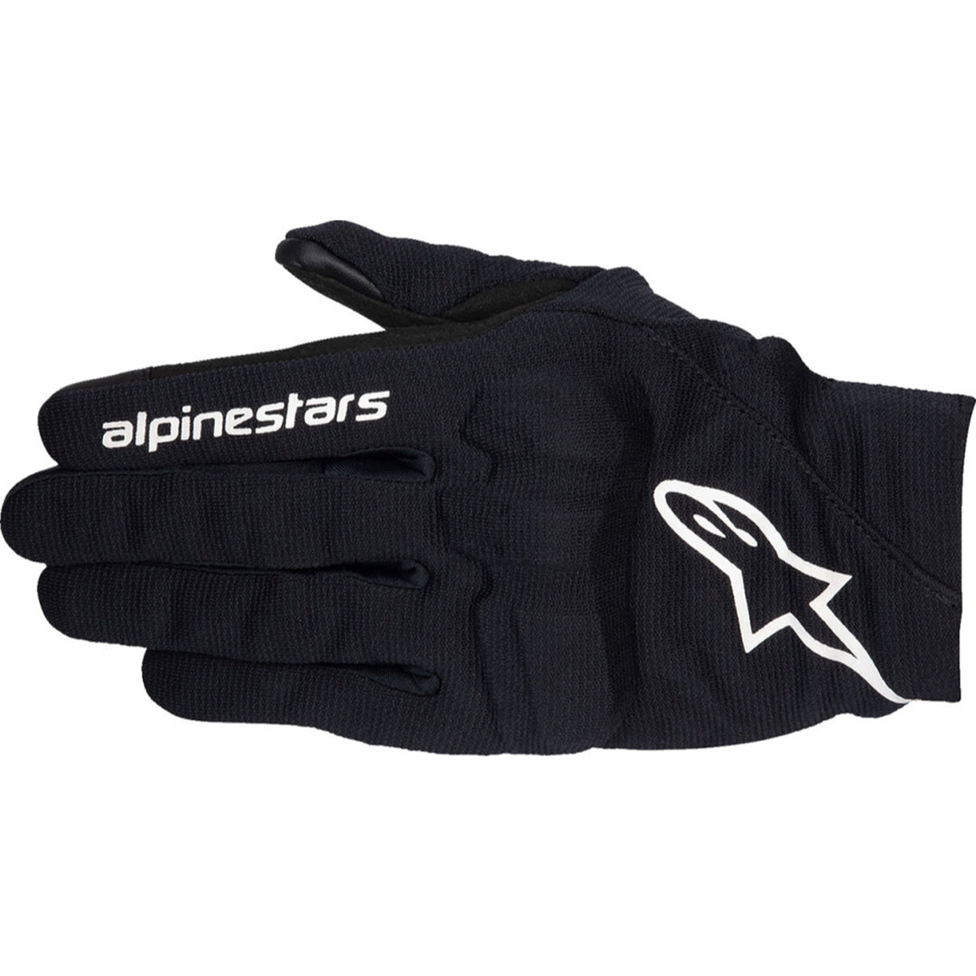 Alpinestars Stella Reef V2 Gloves Black/White - Back of Hand View