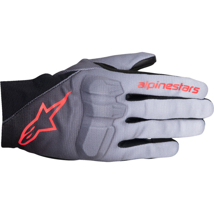 Alpinestars Stella Reef V2 Gloves Gray/Black/Fluo Pink - Back of Hand View