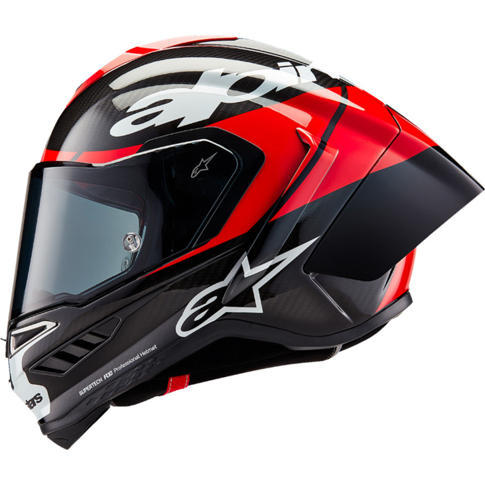 Alpinestars Supertech R10 Element Helmet Carbon/Red/White - Left Side View