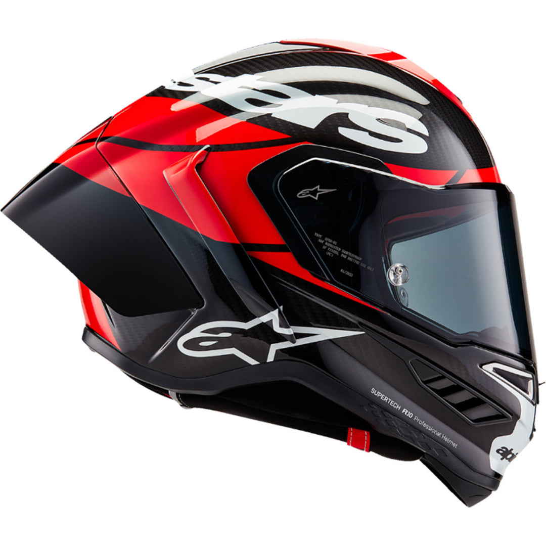 Alpinestars Supertech R10 Element Helmet Carbon/Red/White - Right Side View
