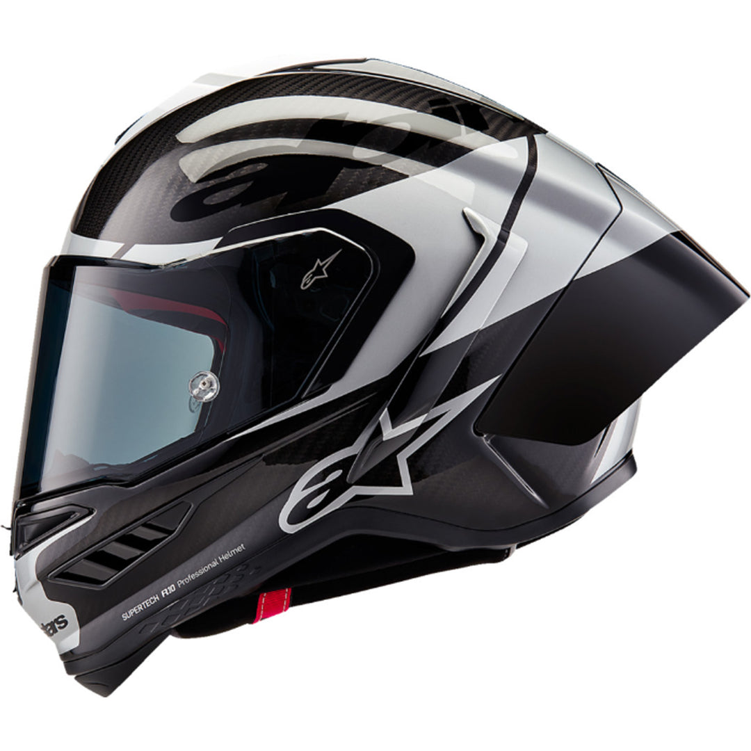 Alpinestars Supertech R10 Element Helmet Carbon/Silver/Black - Left Side View