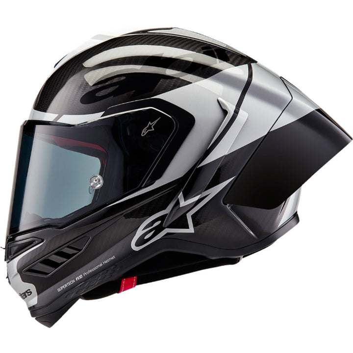 Alpinestars Supertech R10 Element Helmet Carbon/Silver/Black - Left Side View