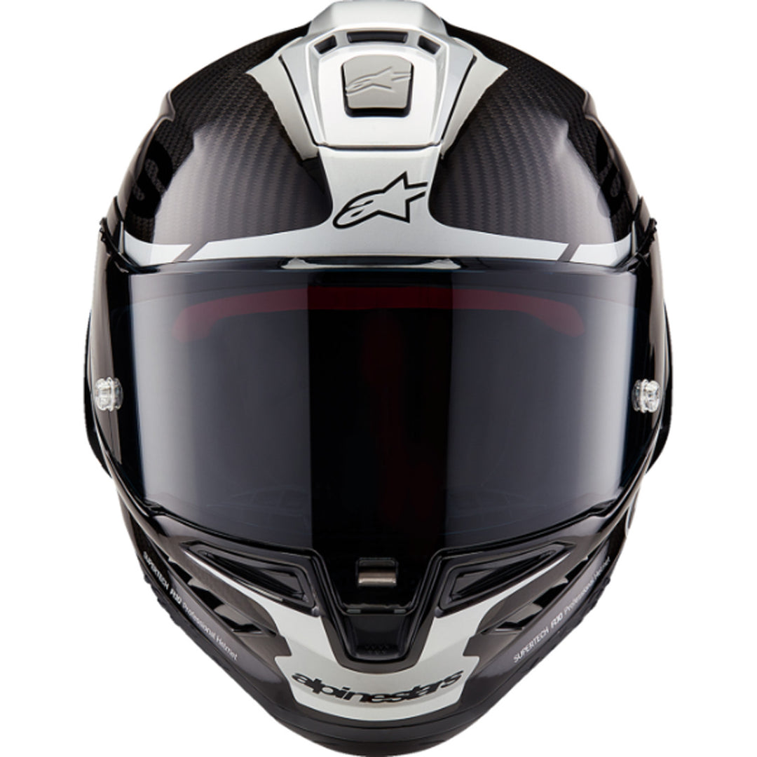 Alpinestars Supertech R10 Element Helmet Carbon/Silver/Black - Front View