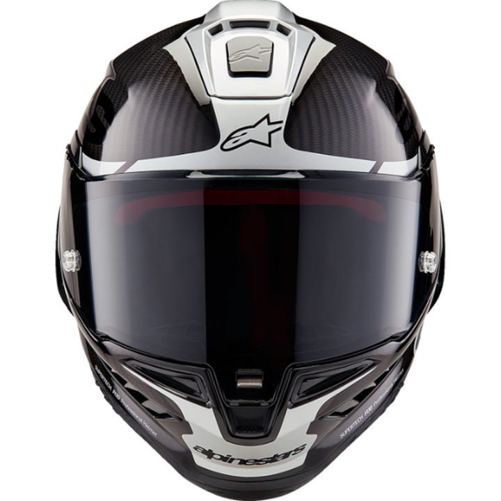 Alpinestars Supertech R10 Element Helmet Carbon/Silver/Black - Front View