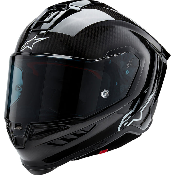 Alpinestars Supertech R10 Solid Helmet Carbon Black - Front Left Side View