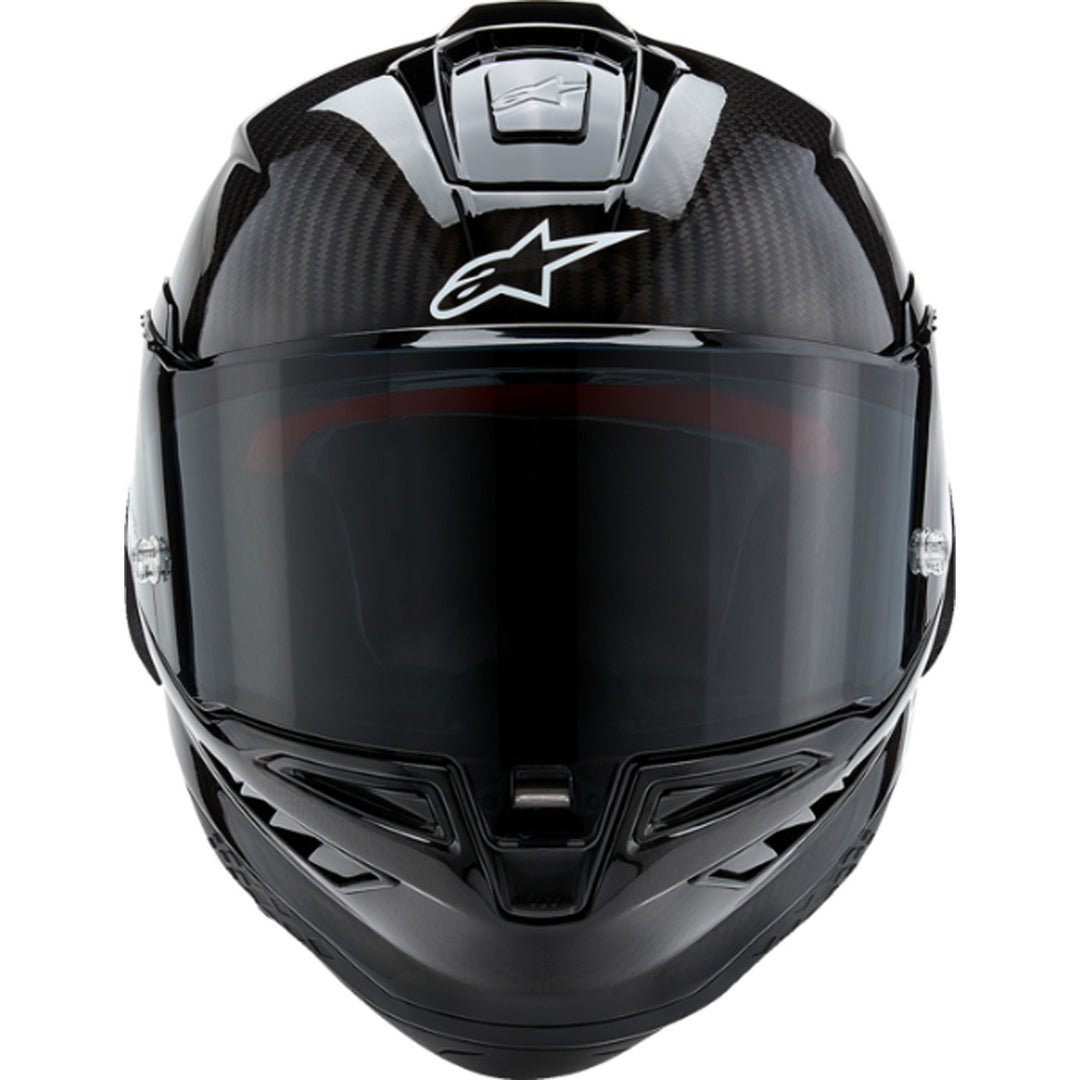Alpinestars Supertech R10 Solid Helmet Carbon Black - Front View