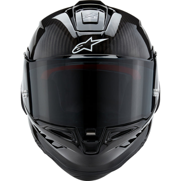 Alpinestars Supertech R10 Solid Helmet Carbon Black - Front View