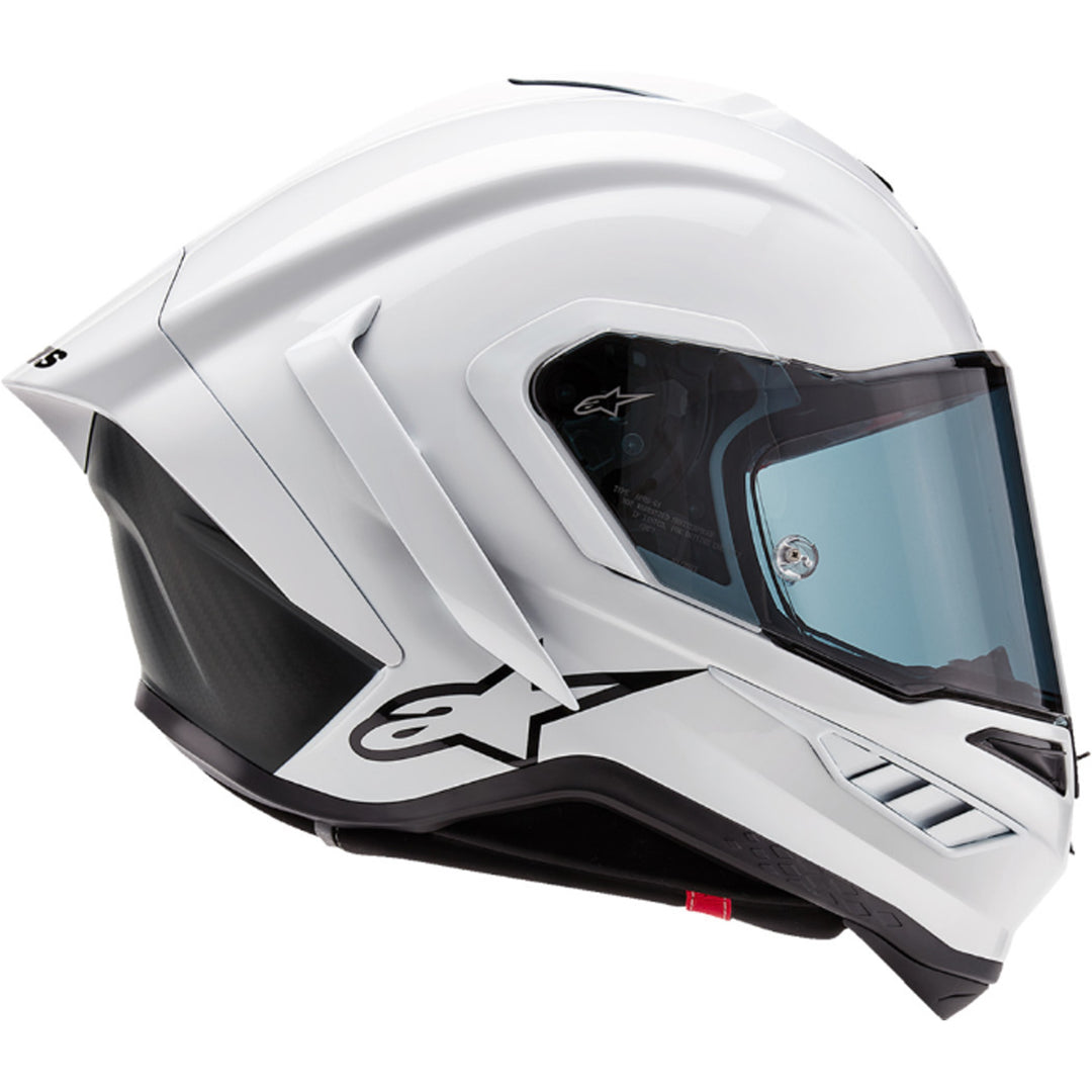 Alpinestars Supertech R10 Solid Helmet Gloss White - Right Side View