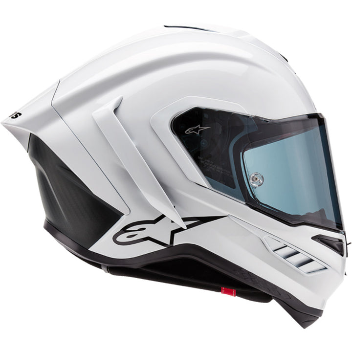 Alpinestars Supertech R10 Solid Helmet Gloss White - Right Side View