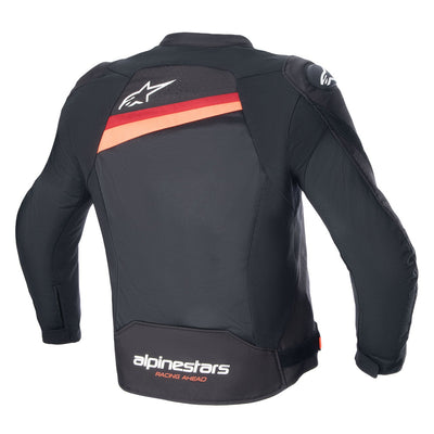 Alpinestars T-GP Plus R V4 Airflow Jacket Black/Red Fluo - Rear View