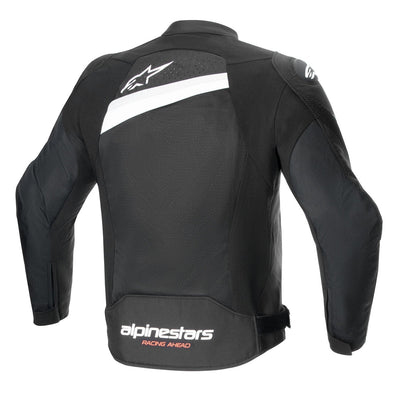 Alpinestars T-GP Plus R V4 Airflow Jacket Black/White - Rear View