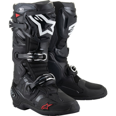 Alpinestars Tech 10 Enduro Boots Black - Front Side View of Pair