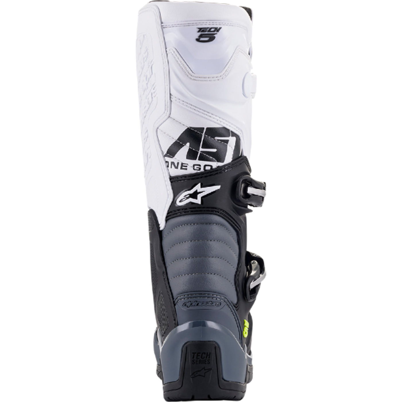 Alpinestars Tech 5 MX Boots Black/White - Rear View