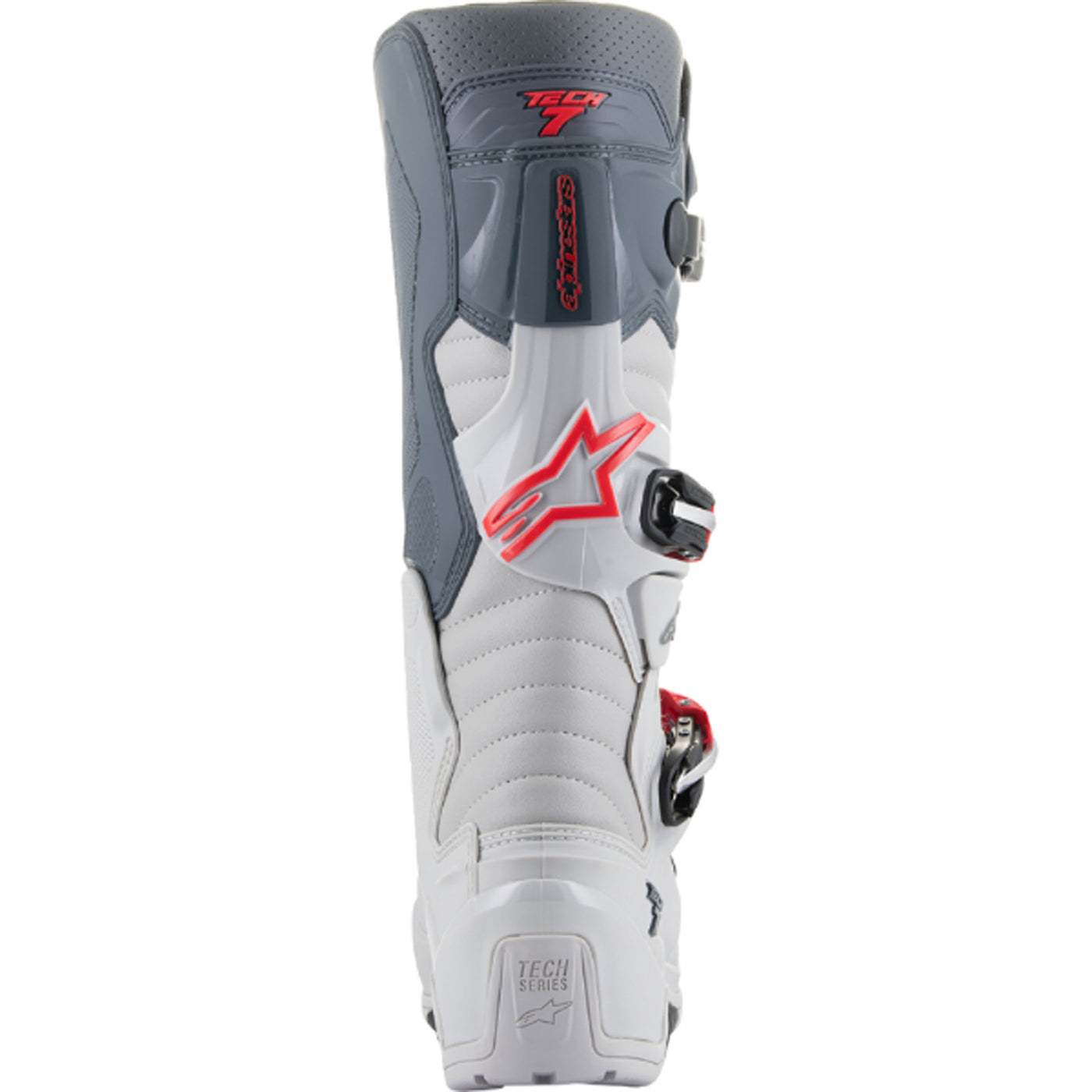 Alpinestars Tech 7 Enduro Boots Gray/Red - Rear View