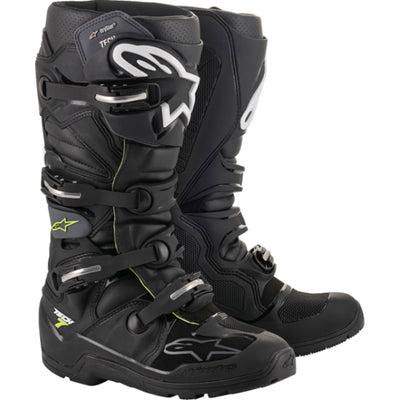 Alpinestars Tech 7 Enduro Drystar Boots Black - Front Side View of Pair