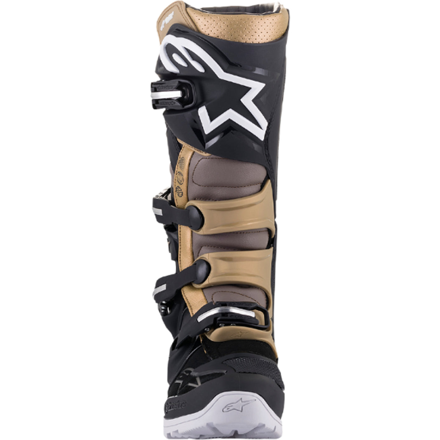 Alpinestars Tech 7 Enduro Drystar Boots Black/Gray/Gold - Front View