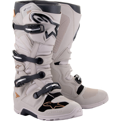 Alpinestars Tech 7 Enduro Drystar Boots Gray - Front Side View of Pair