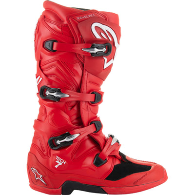 Alpinestars Tech 7 MX Boots Bright Red - Outer Side View