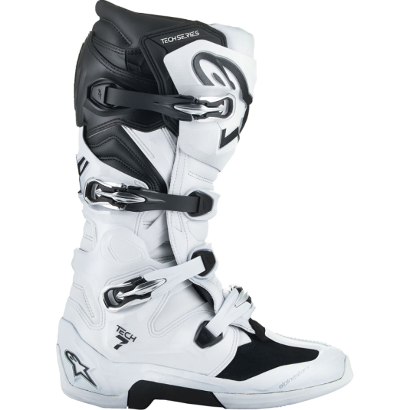 Alpinestars Tech 7 MX Boots White/Black - Outer Side View