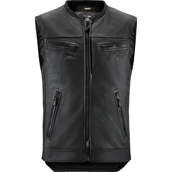 Alpinestars Tech-Air 3 v2 Leather Vest Black - Front View