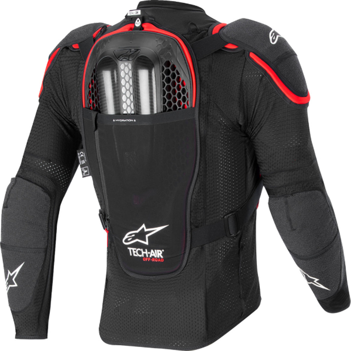 Alpinestars Tech-Air Off-Road Airbag System Black/Red - Rear Side View