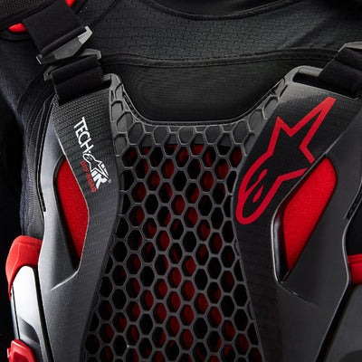 Alpinestars Tech-Air Off-Road Airbag System Black/Red - Close-Up of Chest Protector