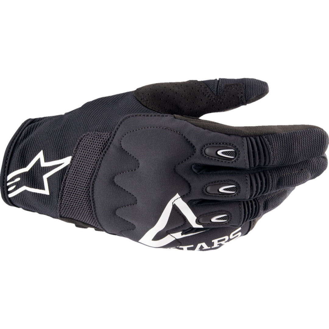 Alpinestars Techdura Gloves Black - Back of Hand View