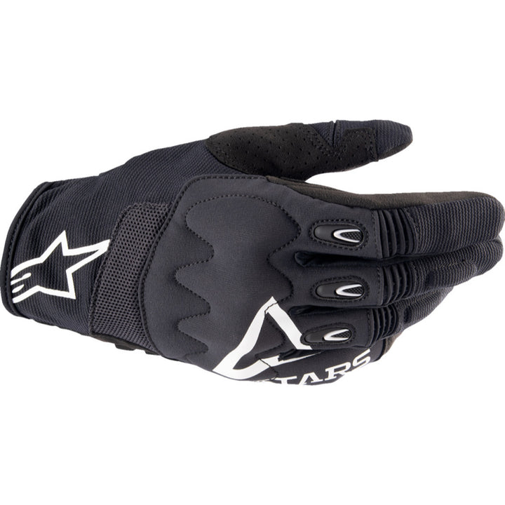 Alpinestars Techdura Gloves Black - Back of Hand View