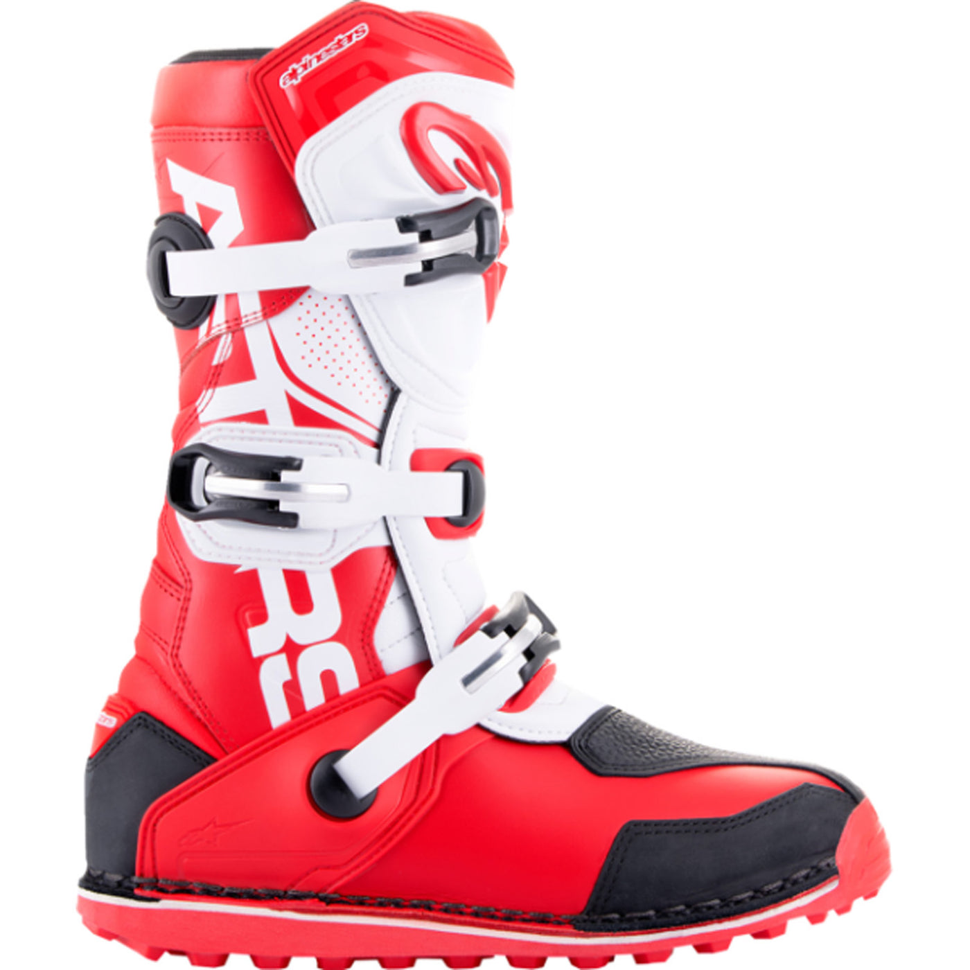 Alpinestars Tech-T Boots Red/Black/White - Outer Side View