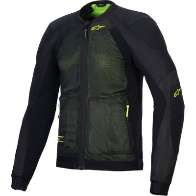 Alpinestars Troop-Air Jacket Black/Fluo Yellow - Front View