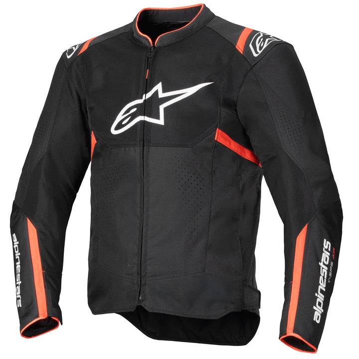 Alpinestars T-SPS Air V2 Jacket Black/Red Fluo - Front View