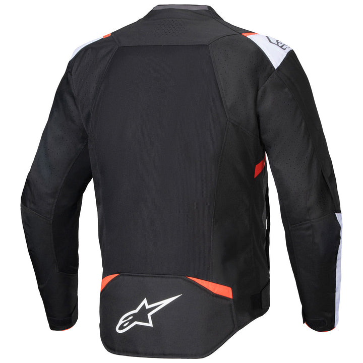 Alpinestars T-SPS Air V2 Jacket Black/White/Red Fluo - Rear View