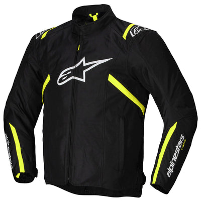 Alpinestars T-SPS V2 Waterproof Jacket Black/White/Yellow Fluo - Front View