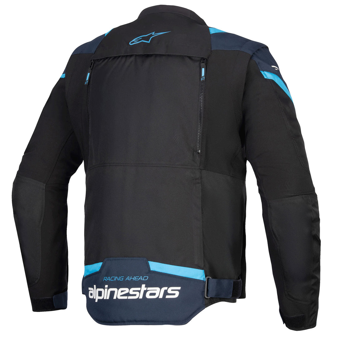 Alpinestars T-Stunt Air Jacket Black/Dark Blue/Blithe Blue - Rear View