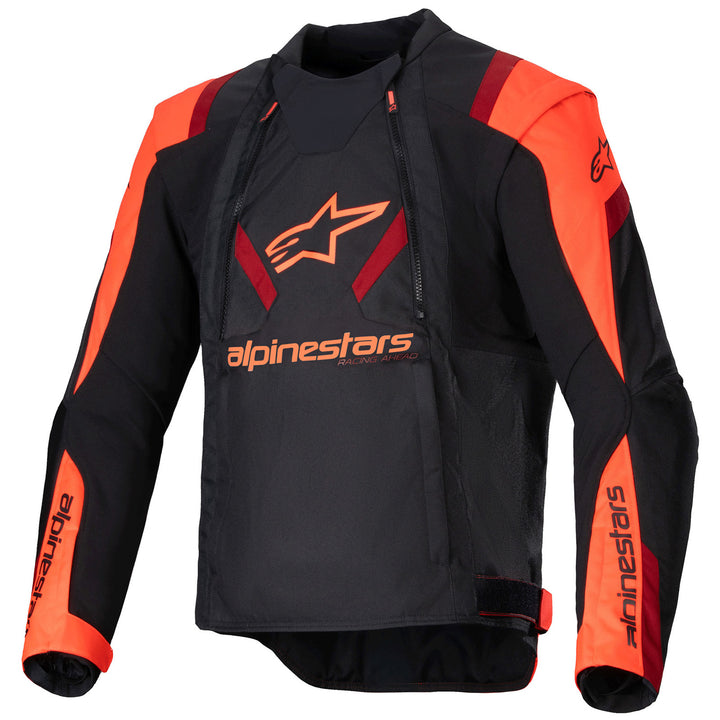 Alpinestars T-Stunt Air Jacket Black/Red Fluo/Dark Red - Front View
