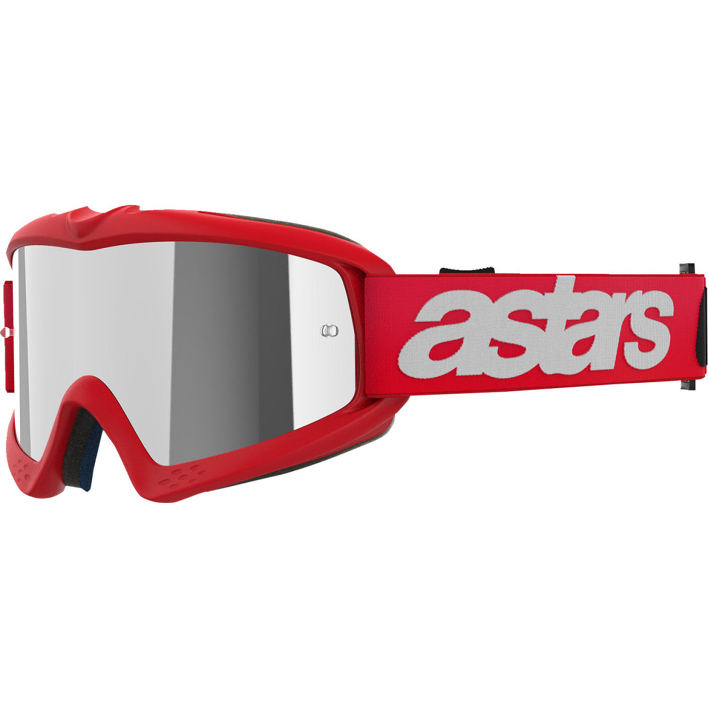 Alpinestars Youth Vision Blaze Goggles - Mirror Red - Silver Mirror - Front Left Side View