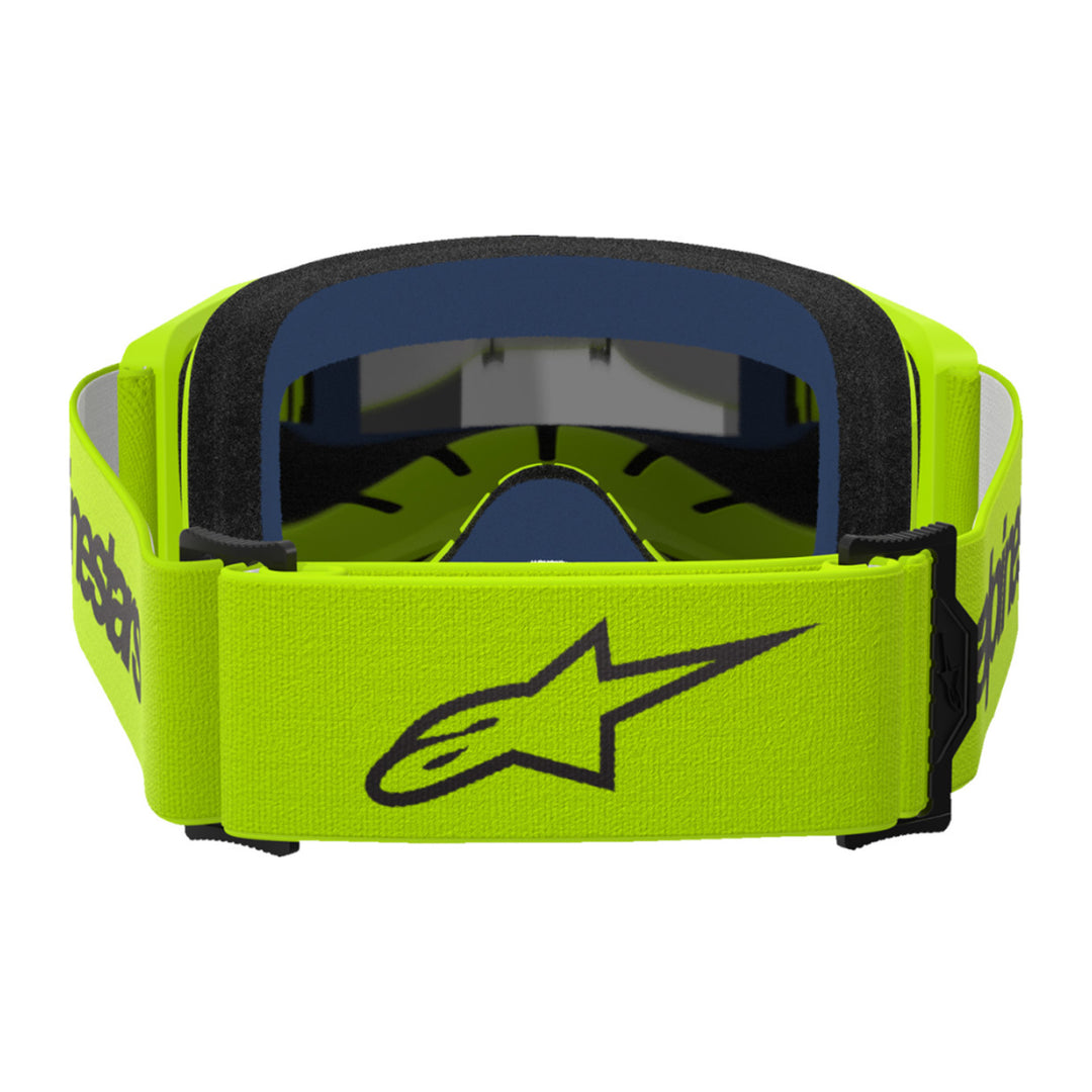 Alpinestars Vision 3 Wordmark Goggles - Mirror Yellow Fluo - Silver Mirror - Rear View
